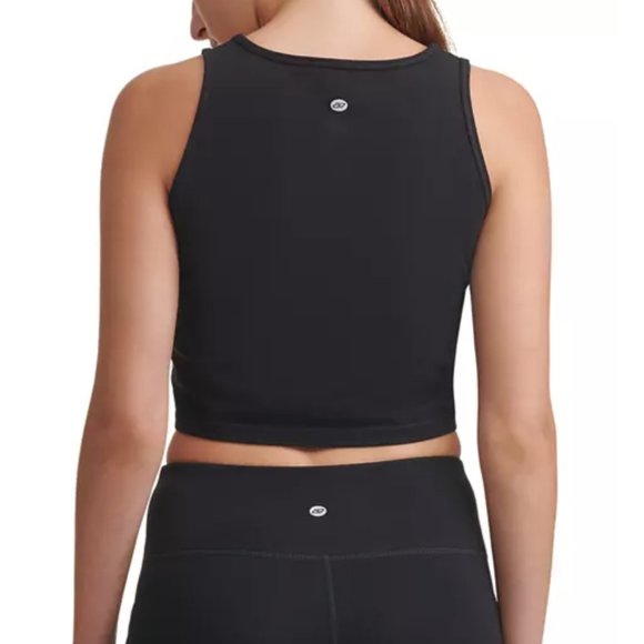 NWT: DKNY | Logo Color-Stripes Crop Athletic Top - Picture 2 of 3